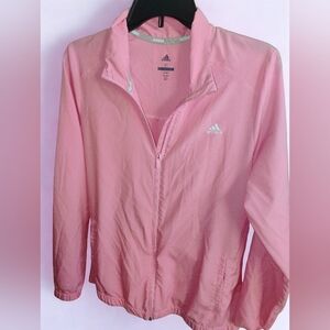 Adidas Womens Full Zip Long  Sleeve Performance Golf Jacket Size Medium Pink
